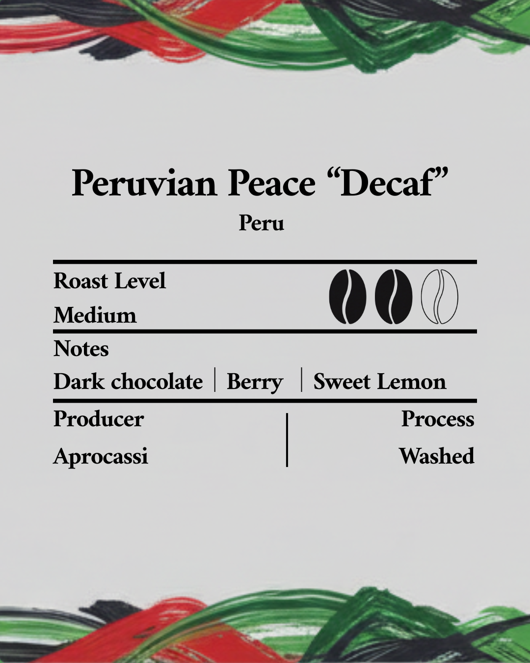 Peruvian Peace Decaf – Medium Roast