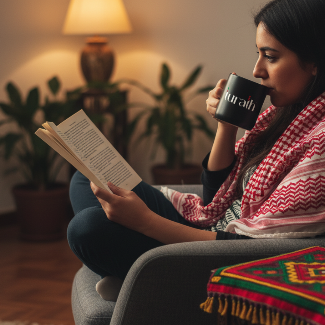 Girl enjoying a Freshly made cup of coffee from Turath